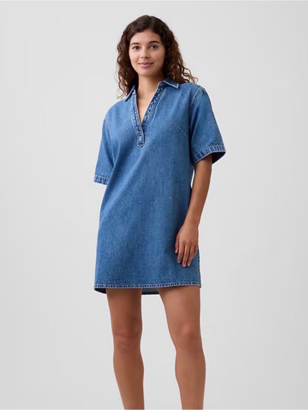 BNWT gap factory mini t shirt dress denim - women’s XS
